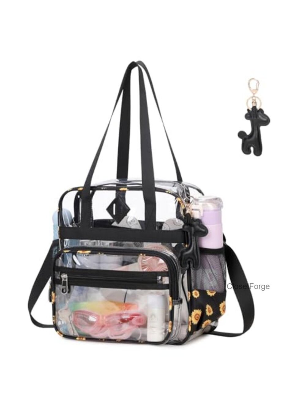 Clear Stadium Approved Tote Bag PVC See Through Crossbody Handbag